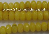 CCN1394 15.5 inches 6*10mm faceted rondelle candy jade beads