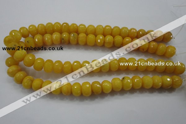 CCN1396 15.5 inches 10*14mm faceted rondelle candy jade beads