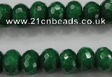 CCN1415 15.5 inches 8*12mm faceted rondelle candy jade beads