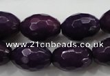 CCN1455 15.5 inches 13*18mm faceted rice candy jade beads wholesale