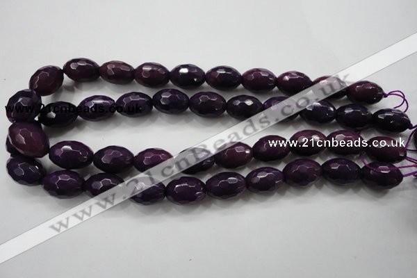 CCN1455 15.5 inches 13*18mm faceted rice candy jade beads wholesale