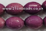 CCN1456 15.5 inches 15*20mm faceted rice candy jade beads wholesale