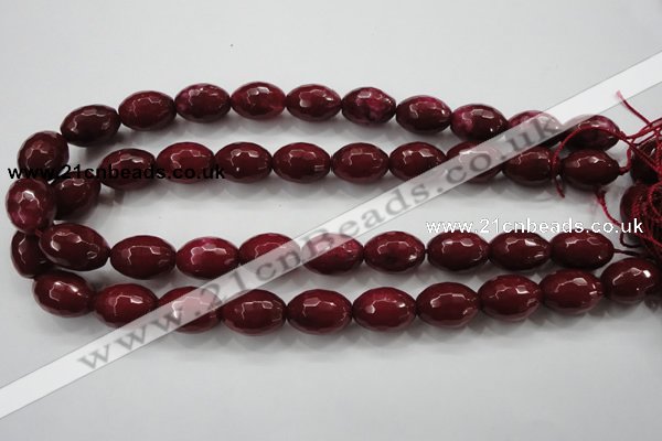 CCN1465 15.5 inches 13*18mm faceted rice candy jade beads wholesale