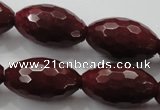 CCN1466 15.5 inches 15*25mm faceted rice candy jade beads wholesale