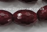 CCN1467 15.5 inches 18*25mm faceted rice candy jade beads wholesale