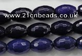 CCN1473 15.5 inches 10*14mm faceted rice candy jade beads wholesale