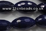 CCN1479 15.5 inches 15*25mm faceted rice candy jade beads wholesale