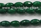 CCN1482 15.5 inches 8*12mm faceted rice candy jade beads wholesale