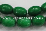 CCN1484 15.5 inches 12*16mm faceted rice candy jade beads wholesale