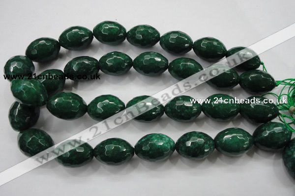 CCN1487 15.5 inches 18*25mm faceted rice candy jade beads wholesale