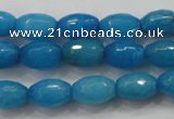 CCN1492 15.5 inches 8*12mm faceted rice candy jade beads wholesale