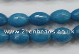 CCN1493 15.5 inches 10*14mm faceted rice candy jade beads wholesale