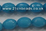 CCN1494 15.5 inches 12*16mm faceted rice candy jade beads wholesale