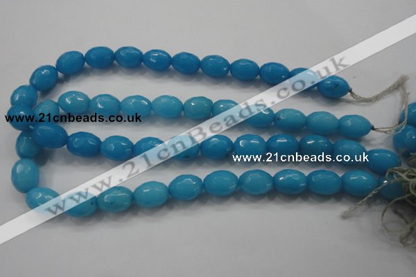 CCN1494 15.5 inches 12*16mm faceted rice candy jade beads wholesale