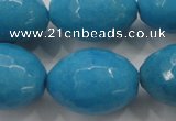 CCN1497 15.5 inches 18*25mm faceted rice candy jade beads wholesale