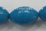 CCN1498 15.5 inches 20*30mm faceted rice candy jade beads wholesale