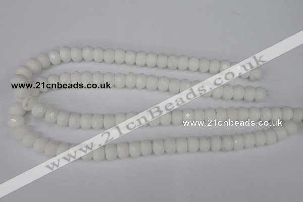 CCN150 15.5 inches 8*12mm faceted rondelle candy jade beads