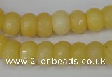 CCN151 15.5 inches 8*12mm faceted rondelle candy jade beads