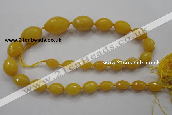 CCN1513 15.5 inches 10*14mm – 20*30mm faceted rice candy jade beads