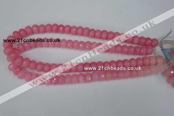 CCN152 15.5 inches 8*12mm faceted rondelle candy jade beads