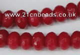 CCN153 15.5 inches 8*12mm faceted rondelle candy jade beads