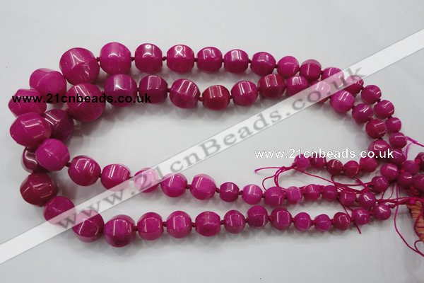 CCN1530 15.5 inches 8*8mm - 20*20mm pumpkin candy jade beads