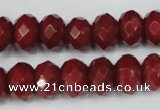 CCN154 15.5 inches 8*12mm faceted rondelle candy jade beads