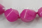 CCN1540 15.5 inches 10*14mm - 20*25mm twisted tetrahedron candy jade beads