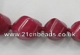 CCN1541 15.5 inches 10*14mm - 20*25mm twisted tetrahedron candy jade beads