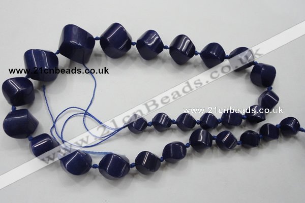 CCN1543 15.5 inches 10*14mm - 20*25mm twisted tetrahedron candy jade beads