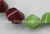 CCN1544 15.5 inches 10*14mm - 20*25mm twisted tetrahedron candy jade beads