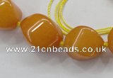 CCN1546 15.5 inches 10*14mm - 20*30mm twisted tetrahedron candy jade beads