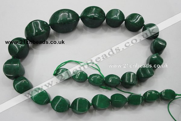 CCN1547 15.5 inches 10*14mm - 20*30mm twisted tetrahedron candy jade beads