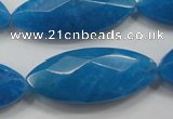 CCN1551 15.5 inches 15*40mm faceted marquise candy jade beads