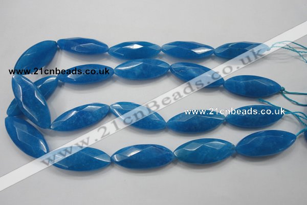 CCN1551 15.5 inches 15*40mm faceted marquise candy jade beads