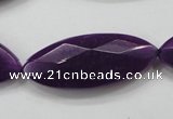CCN1552 15.5 inches 15*40mm faceted marquise candy jade beads