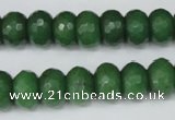 CCN156 15.5 inches 8*12mm faceted rondelle candy jade beads