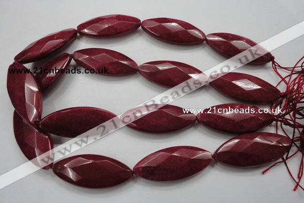 CCN1560 15.5 inches 20*48mm faceted marquise candy jade beads