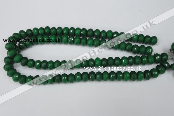 CCN157 15.5 inches 8*12mm faceted rondelle candy jade beads