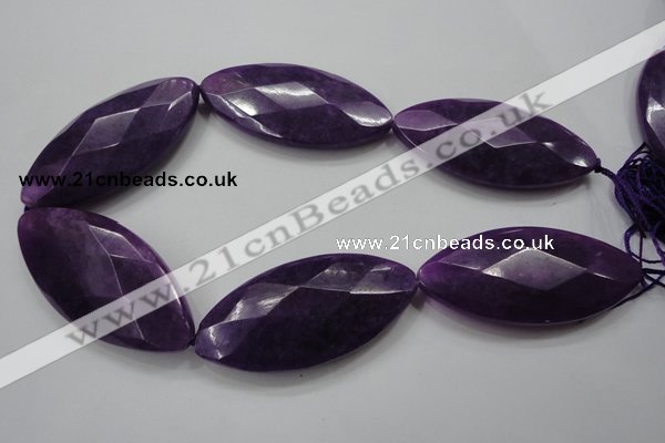 CCN1570 15.5 inches 30*64mm faceted marquise candy jade beads