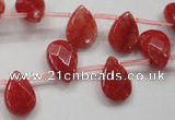 CCN1580 15.5 inches 10*14mm briolette candy jade beads wholesale