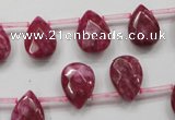 CCN1581 15.5 inches 10*14mm briolette candy jade beads wholesale