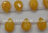 CCN1582 15.5 inches 10*14mm briolette candy jade beads wholesale