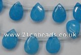 CCN1583 15.5 inches 10*14mm briolette candy jade beads wholesale