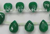 CCN1584 15.5 inches 10*14mm briolette candy jade beads wholesale