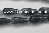 CCN1608 15.5 inches 8*20mm faceted teardrop candy jade beads