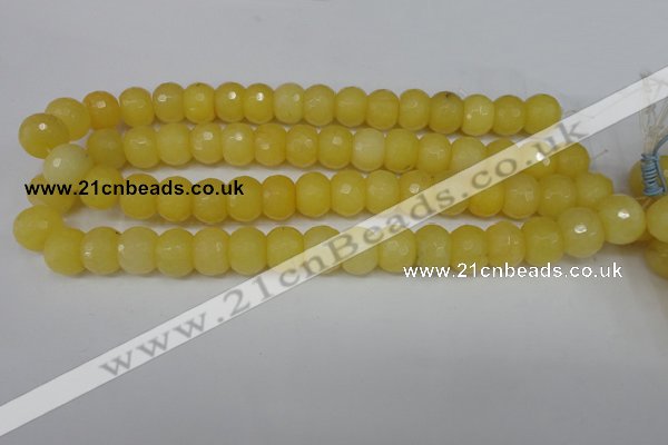 CCN161 15.5 inches 12*16mm faceted rondelle candy jade beads