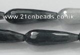 CCN1612 15 inches 10*30mm faceted teardrop candy jade beads