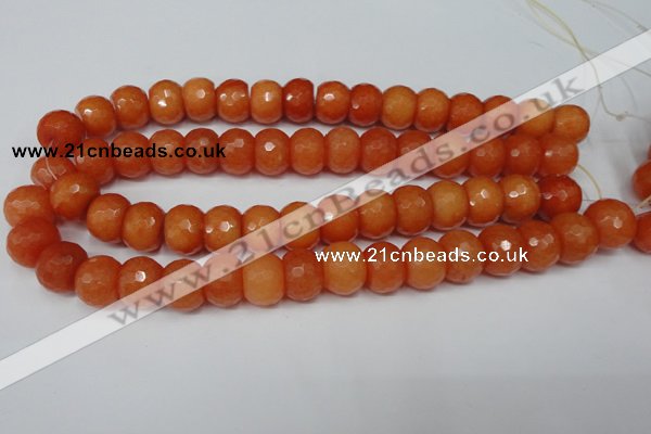 CCN162 15.5 inches 12*16mm faceted rondelle candy jade beads