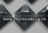 CCN1635 15.5 inches 20*20mm faceted diamond candy jade beads